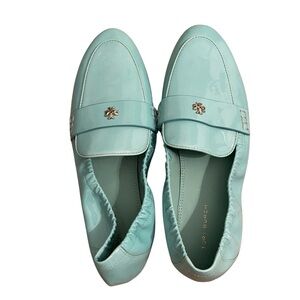 SOLD!!!!!  Tory Burch Ballet Loafer Patent Leather Seafoam Green